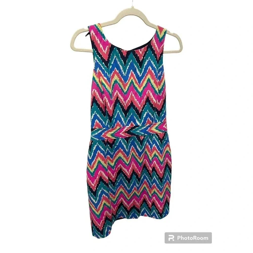 🌸 Lilly Pulitzer Chevron Kirkland Dress Multicolor Size 8 💕✨‎